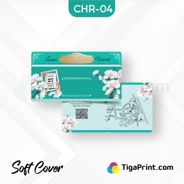 Undangan Foil Landscape Green Softcover | CHR-04